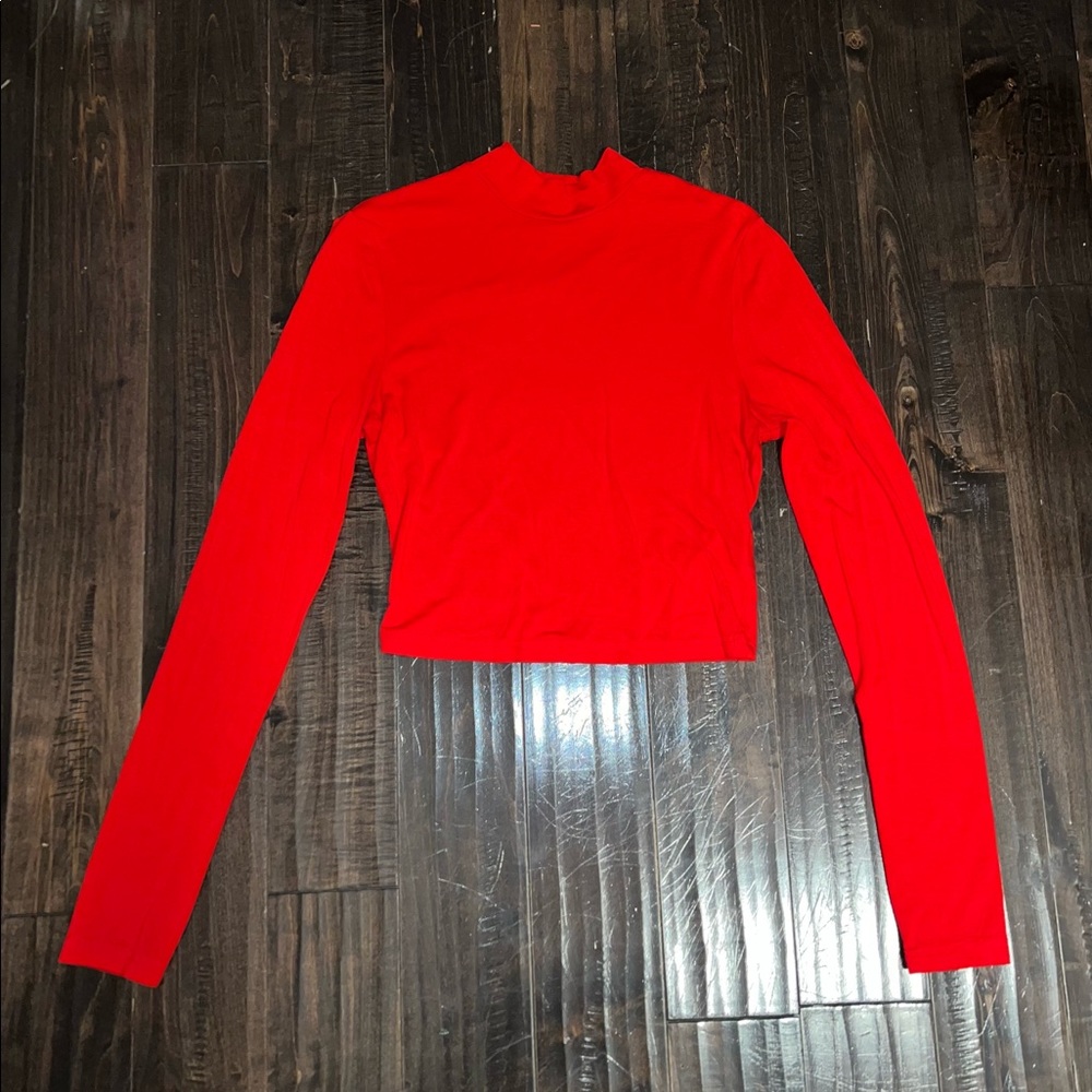 Red Long Sleeve Turtleneck